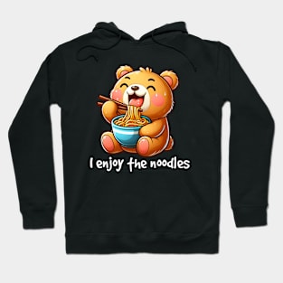 Cute Bear I Enjoy The Noodles Hoodie